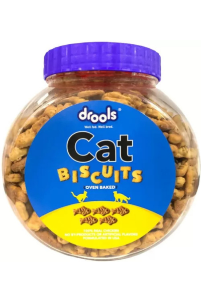 Drools cat treat biscuits real chicken